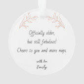 Personalized Birthday Ornaments – Photo & Message Ornament (achterkant)