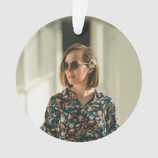 Personalized Birthday Ornaments – Photo & Message Ornament (voorkant)