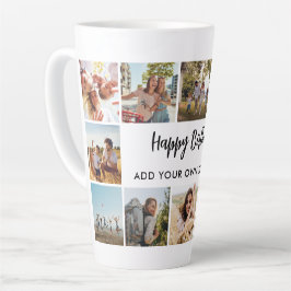 Personalized Birthday Photo Collage Mug Latte Mok