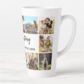 Personalized Birthday Photo Collage Mug Latte Mok (Rechts)