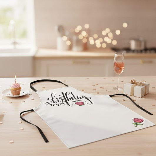 Personalized Birthday Pink Rose Schort