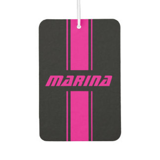 personalized black and pink Set of Car Mats Luchtverfrisser