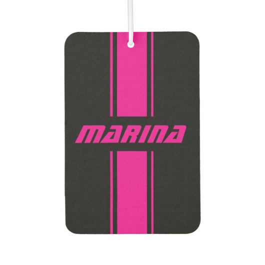 personalized black and pink Set of Car Mats Luchtverfrisser (Voorkant)