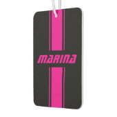 personalized black and pink Set of Car Mats Luchtverfrisser (Links)