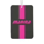 personalized black and pink Set of Car Mats Luchtverfrisser (Achterkant)