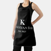 Personalized Black Apron with Name & Monogram – Ho Schort (Insitu)