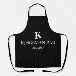 Personalized Black Apron with Name & Monogram – Ho Schort