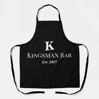 Personalized Black Apron with Name & Monogram – Ho Schort