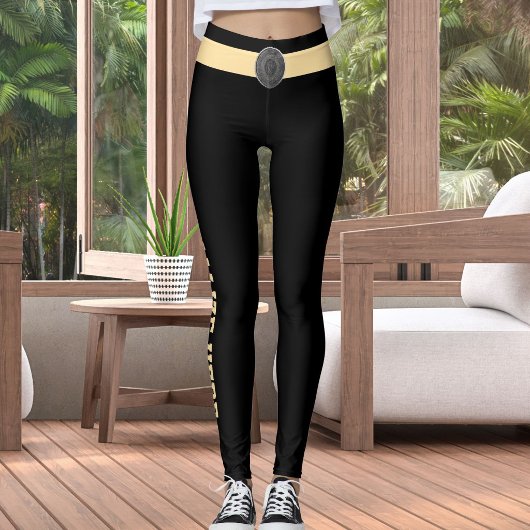 Personalized Black Beige Custom Made Pet Cat Lover Leggings