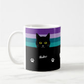 Personalized Black Cat Mug For Cat Moms And Dads Koffiemok (Links)