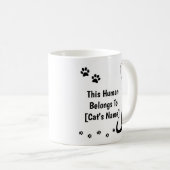 Personalized Black Cat Mug Koffiemok (Voorkant rechts)
