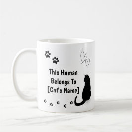 Personalized Black Cat Mug Koffiemok