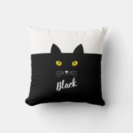 Personalized Black Cat Pillow, Gift for Cat Lovers Kussen