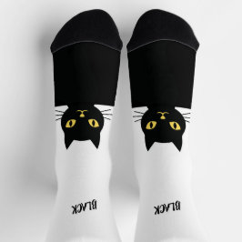 Personalized Black Cat Socks - Cat Lovers gift Sokken