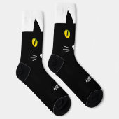 Personalized Black Cat Socks - Cats Custom Gift Sokken (Rechts)