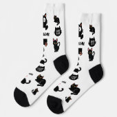 Personalized Black Cat Socks - Custom Cat Lover Gi Sokken (Links)