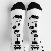 Personalized Black Cat Socks - Custom Cat Lover Gi Sokken (Top)