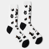 Personalized Black Cat Socks - Custom Cat Lover Gi Sokken (Rechts)