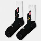 Personalized Black Cat Socks - Gift For Cat lovers Sokken (Links)
