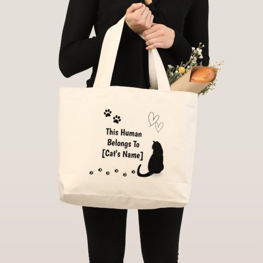 Personalized Black Cat Tote Bag (Voorkant (product))