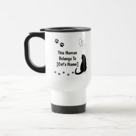 Personalized Black Cat Travel Mug Reisbeker