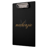 Personalized Black Clipboard with Name and Initial Klembord (Links)