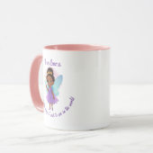 Personalized Black Fairy Girl Mug Mok (Voorkant links)
