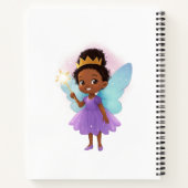 Personalized Black Fairy Girl Notebook Notitieboek (Achterkant)
