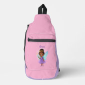 Personalized Black Fairy Girl Sling Bag (Voorkant)