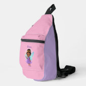 Personalized Black Fairy Girl Sling Bag (Rechterhoek)