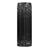 Personalized Black Glitter Stainless Steel  Thermosbeker (Achterkant)