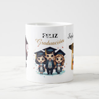 Personalized Black Gold Graduate Mug Grote Koffiekop
