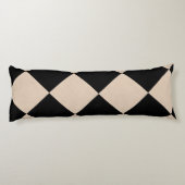 Personalized Black Harlequin Checkered Diamond Lichaamskussen (Achterkant)