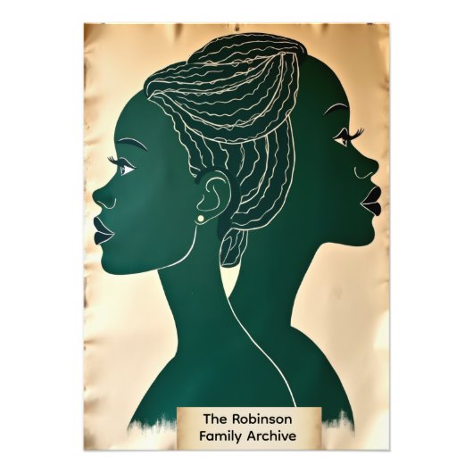 Personalized Black History Archive Collage  Foto Afdruk (Voorkant)