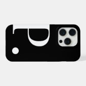 Personalized Black Initial Letter Phone Case iPhone Hoesje (Achterkant horizontaal)