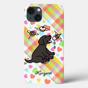 Personalized Black Labrador Ice Cream Dark Case-Mate iPhone Case