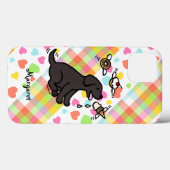 Personalized Black Labrador Ice Cream Dark Case-Mate iPhone Case (Achterkant (horizontaal))