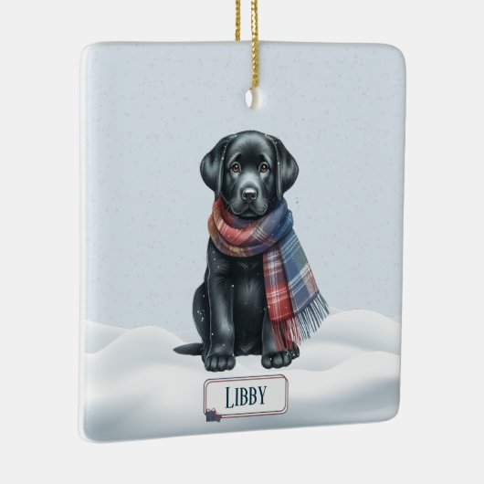 Personalized Black Labrador Retriever Ornament  (Rechts)
