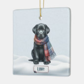 Personalized Black Labrador Retriever Ornament (Links)