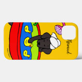 Personalized Black Labrador Rubber Ducks Case Dark (Achterkant (horizontaal))