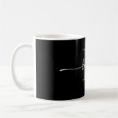 Personalized Black Monogram Coffee Mug with Name Koffiemok (Links)
