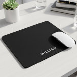 Personalized Black & Monogram | Elegant Custom Muismat<br><div class="desc">Upgrade your workspace with this elegant personalized mouse pad. Featuring a sleek Rose Gold design with a customizable monogram and name, this mouse pad adds a touch of sophistication to your desk. Perfect for home or office use, its smooth surface ensures precise mouse movement, while the non-slip backing keeps it...</div>