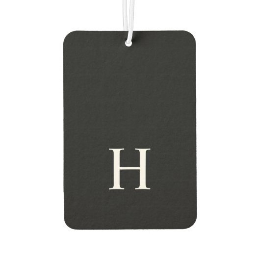 Personalized Black Monogram Luchtverfrisser (Achterkant)
