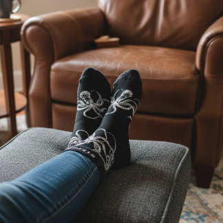 Personalized Black Octopus Socks with Name Sokken