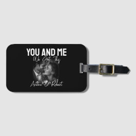 Personalized Black Photo Couple You and Me Bagagelabel