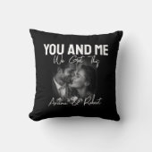 Personalized Black Photo Couple 'You and Me'  Kussen (Voorkant)