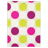 Personalized Black Polka Dot Red Apple Teacher Cli Klembord (Achterkant)