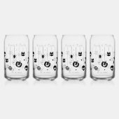 Personalized Black Text Spooky Wedding Blikvorm Glas (Achterkant)