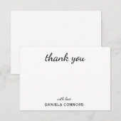 Personalized Black & White Bedankkaart (Voorkant / Achterkant)