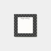 Personalized Black & White Bow Script Post-it® Notes (Voorkant)